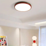 Lámpara de techo bajo diseño redondo LED estilo crema