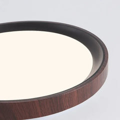 Lámpara de Techo Circular Efecto Madera Luz 3 Colores Dormitorio