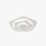 Plafón de techo moderno blanco LED regulable con diseño de tres capas para dormitorio