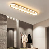 Lámpara de techo LED moderna y ovalada para pasillos con luz suave