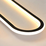 Lámpara de techo LED moderna y ovalada para pasillos con luz suave