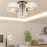 Lámpara de Techo LED Moderna de Cristal con Luz Tricolor Ajustable para Salón