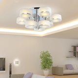 Lámpara de Techo LED Moderna de Cristal con Luz Tricolor Ajustable para Salón