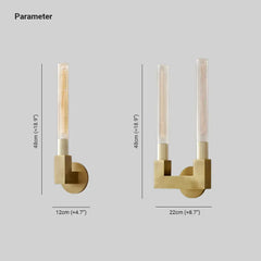 Lámparas de pared para sala modernas con doble vidrio
