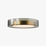 Lámpara de Techo LED Circular Moderna de Cobre para Dormitorio