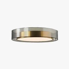 Lámpara de Techo LED Circular Moderna de Cobre para Dormitorio
