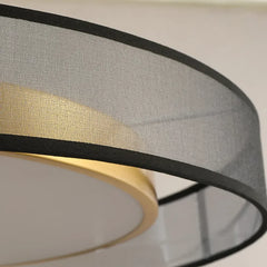 Lámpara de Techo LED Circular Moderna de Cobre para Dormitorio