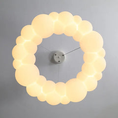 Lámpara colgante nube moderna LED regulable blanca para dormitorio