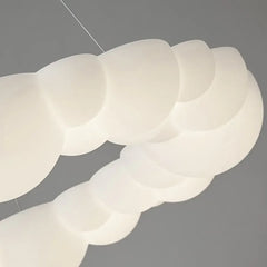Lámpara colgante nube moderna LED regulable blanca para dormitorio
