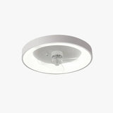 Ventilador de techo con luz para techos bajos blanco moderno