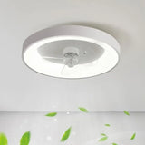 Ventilador de techo con luz para techos bajos blanco moderno