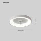 Ventilador de techo con luz para techos bajos blanco moderno