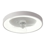 Ventilador de techo con luz para techos bajos blanco moderno