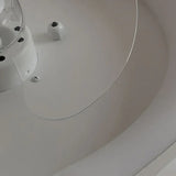 Ventilador de techo con luz para techos bajos blanco moderno