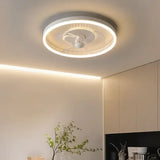 Ventilador de techo con luz regulable en intensidad diseño circular blanco