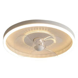Ventilador de techo con luz regulable en intensidad diseño circular blanco