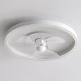 Ventilador de techo con luz regulable en intensidad diseño circular blanco