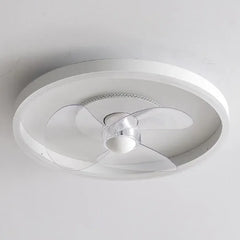Ventilador de techo con luz regulable en intensidad diseño circular blanco