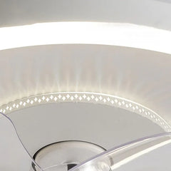 Ventilador de techo con luz regulable en intensidad diseño circular blanco