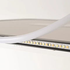 Ventilador de techo con luz regulable en intensidad diseño circular blanco