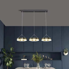 Lampara colgante 3 focos diseño minimalista circular para comedor