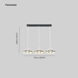 Lampara colgante 3 focos diseño minimalista circular para comedor