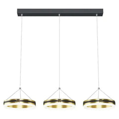 Lampara colgante 3 focos diseño minimalista circular para comedor
