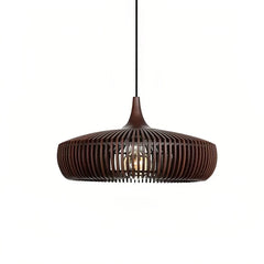 Lámpara colgante de madera estilo nórdico regulable en altura para comedor