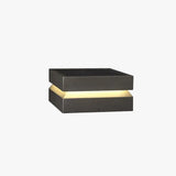 Sobremuro exterior solar LED IP65 con diseño moderno para pilar negro