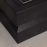 Sobremuro exterior solar LED IP65 con diseño moderno para pilar negro