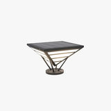 Sobremuro solar exterior LED IP65 de diseño geométrico para jardín