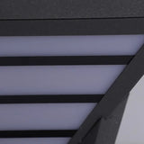Sobremuro solar exterior LED IP65 de diseño geométrico para jardín