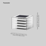 Farol jardin exterior con diseño solar rectangular