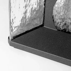 Sobremuro exterior solar de diseño en vidrio IP65 para jardín