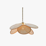 Lámparas de rattan y mimbre diseño colgante en forma de pétalos