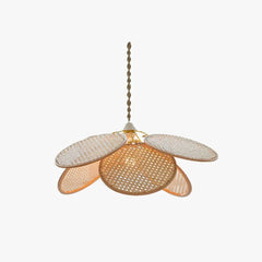 Lámparas de rattan y mimbre diseño colgante en forma de pétalos