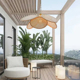 Lámparas de rattan y mimbre diseño colgante en forma de pétalos