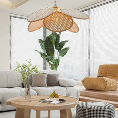 Lámparas de rattan y mimbre diseño colgante en forma de pétalos