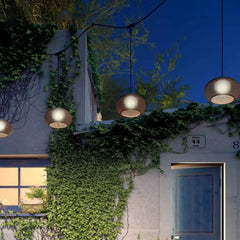 Lampara de colgar mimbre diseño de farol para exterior