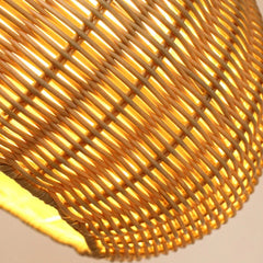 Lampara de colgar mimbre diseño de farol para exterior