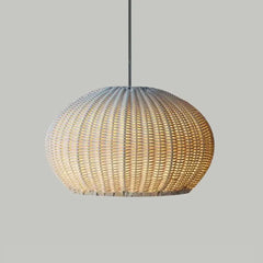 Lampara de colgar mimbre diseño de farol para exterior