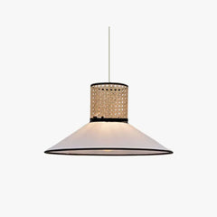 Lamparas led techo colgantes diseño de mimbre cónica