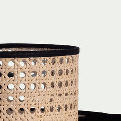 Lamparas led techo colgantes diseño de mimbre cónica