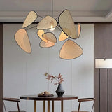 Lámpara colgante de rattan Sputnik LED Japandi para comedor