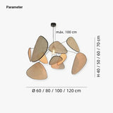 Lámpara colgante de rattan Sputnik LED Japandi para comedor