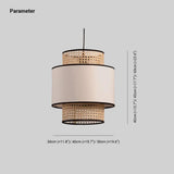 Luces cocina led diseño creativo de mimbre estilo madera natural