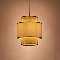 Luces cocina led diseño creativo de mimbre estilo madera natural