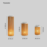 Lámpara solar de pie exterior LED IP65 portátil cilíndrica trenzada