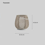 Lámpara de pie solar LED IP65 trenzada portátil para terraza de exterior
