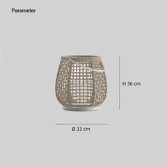 Lámpara de pie solar LED IP65 trenzada portátil para terraza de exterior